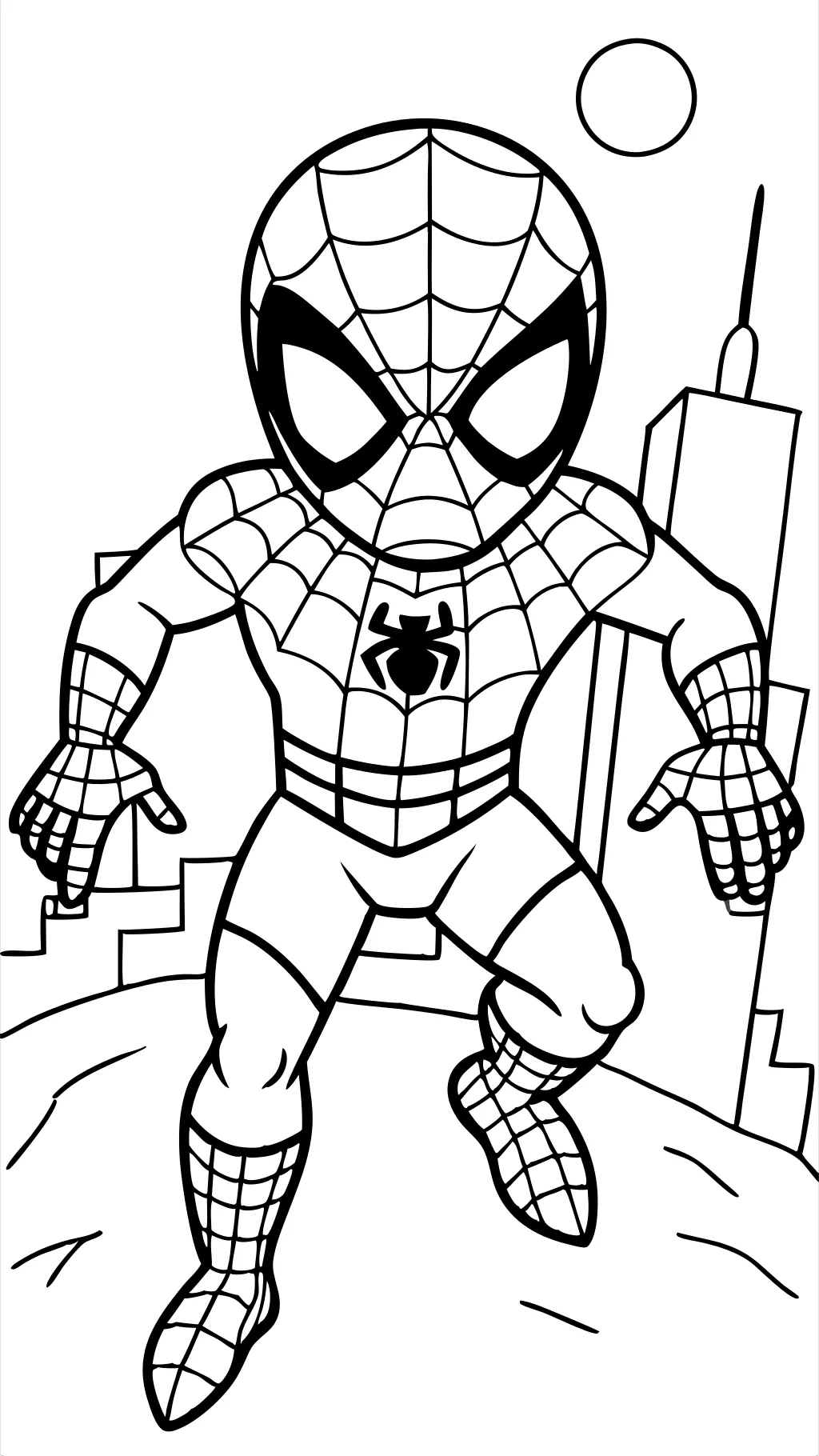 Páginas para colorear de dibujos animados de Spider Man